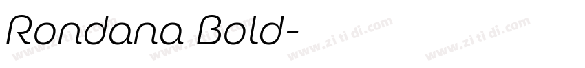 Rondana Bold字体转换